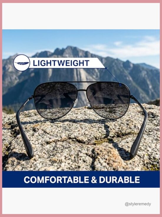Metal Aviator Sunglasses Polarized UV Protection Modern Style main image 7